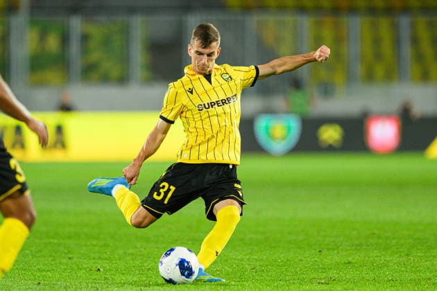 Szymon Bartlewicz seen during UEFA Conference League 2026 27 2nd qualifying round 2nd leg match between teams of GKS Katowice and MSK Zilina in Katowice, Poland (Tomasz Karczewski Ball Raw Images) Katowice Arena Katowice Poland Copyright: xTomaszxKarczewskix tomaszkarczewski_gks_zilina_2627_TK1_8503