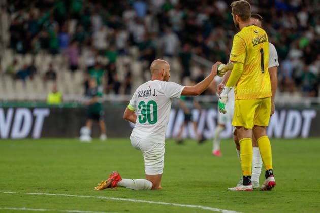 Panathinaikos F.C. v Paksi FC UEFA Europa Conference League János Szabó and Ádám Kovácsik of Paksi FC are dejected at the end of the UEFA Europa Conference League match at the Olympic Stadium (Greece), Marousi 30 07 2026 UK Newspapers OUT Copyright: xYannisxHalasx FIL-23688-0073