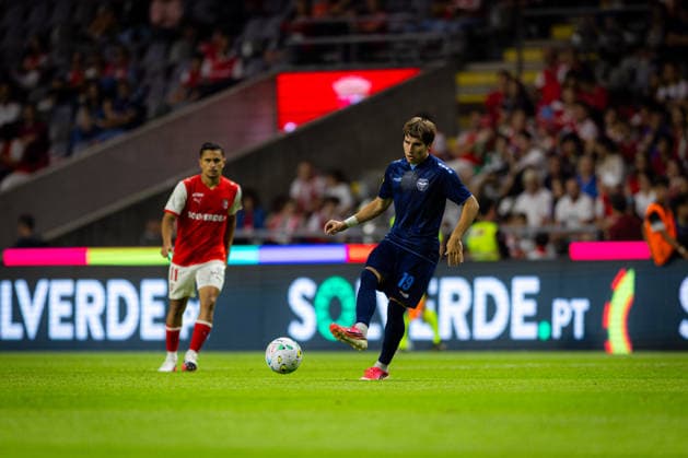 Jonas Wind seen during UEFA Conference League qualifying game between teams of SC Braga and FK Zeleznicar Pancevo (Luis Santos Ball Raw Images) Braga Estadio Municipal de Braga Portugal Copyright: xLuisxSantosx luissantos_braga_zeleznicar_2627_64