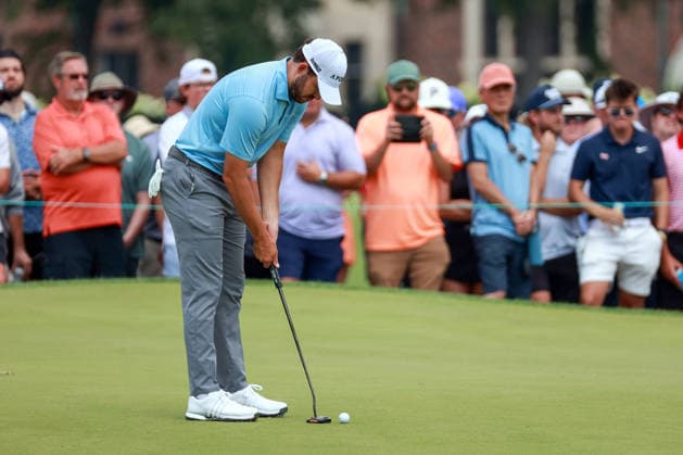U.S. Senior Open Championship DETROIT, MICHIGAN - JULY 30: Patrick Cantlay of Jupiter, Florida putts on the 5th green during the first round of the Rocket Classic 2026 at the Detroit Golf Club in Detroit, Michigan, USA, July 30, 2026. Detoit Michian United States  Copyright: xAmyxLemusx originalFilename:lemus-ussenior260730_npnE8.jpg