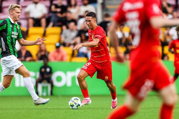 FC Nordsjaelland v GAIS, UEFA Conference League qualification, Farum, Denmark Farum, Denmark. 30th, July 2026. Nicklas Rojkjaer (8) of FC Nordsjaelland seen during the UEFA Conference League qualification match between FC Nordsjaelland and GAIS at Right to Dream Park. Denmark, Farum  Copyright: xGonzalesxPhoto RunexMathiesenx