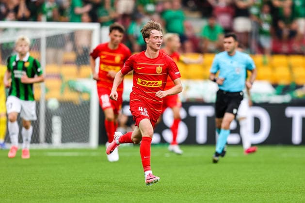FC Nordsjaelland v GAIS, UEFA Conference League qualification, Farum, Denmark Farum, Denmark. 30th, July 2026. Hjalte Boe Rasmussen (40) of FC Nordsjaelland seen during the UEFA Conference League qualification match between FC Nordsjaelland and GAIS at Right to Dream Park. Denmark, Farum  Copyright: xGonzalesxPhoto RunexMathiesenx