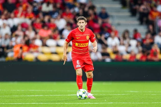 FC Nordsjaelland v GAIS, UEFA Conference League qualification, Farum, Denmark Farum, Denmark. 30th, July 2026. Mark Brink (6) of FC Nordsjaelland seen during the UEFA Conference League qualification match between FC Nordsjaelland and GAIS at Right to Dream Park. Denmark, Farum  Copyright: xGonzalesxPhoto RunexMathiesenx