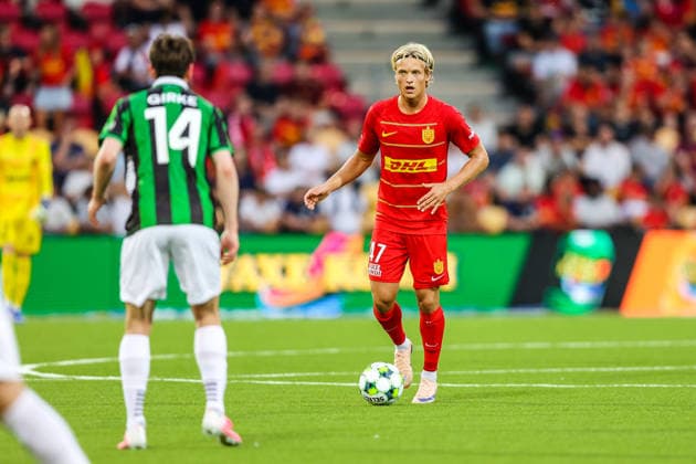 FC Nordsjaelland v GAIS, UEFA Conference League qualification, Farum, Denmark Farum, Denmark. 30th, July 2026. Malte Heyde (47) of FC Nordsjaelland seen during the UEFA Conference League qualification match between FC Nordsjaelland and GAIS at Right to Dream Park. Denmark, Farum  Copyright: xGonzalesxPhoto RunexMathiesenx