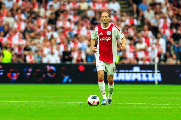 AFC Ajax v FK Vojvodina - UEFA Conference League AMSTERDAM, NETHERLANDS - JULY 30: Daley Blind of AFC Ajax during the UEFA Conference League match between AFC Ajax and FK Vojvodina at Johan Cruijff Arena on July 30, 2026 in Amsterdam, Netherlands. Amsterdam Johan Cruijff Arena Netherlands Content not available for redistribution in The Netherlands directly or indirectly through any third parties. Copyright: xMarcelxvanxPlateringenx