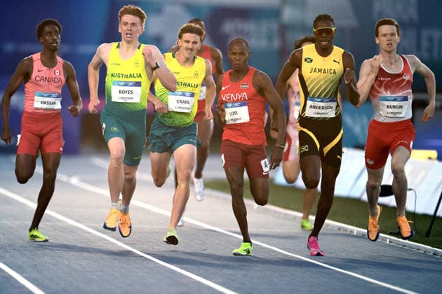 COM26 ATHLETICS, Peyton Craig and Luke Boyes of Australia compete in the Men s 800m Semi-Finals of the Glasgow 2026 Commonwealth Games at EDF Scotstoun Stadium in Glasgow, Scotland, Thursday, July 30, 2026. ( NO ARCHIVING, EDITORIAL USE ONLY Glasgow United Kingdom  Copyright: xJOELxCARRETTx 20260731192021615857