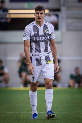 HRADEC KRALOVE - TROMSO Jakub Uhrincat of Hradec during the second leg of second qualifying round of UEFA Europa league football match between FC Hradec Kralove and Tromso IL at the Malsovicka Arena Stadium. Hradec Kralove, Czechia, July 30, 2026. Photo by Branislav Racko Copyright: xx 080A7922