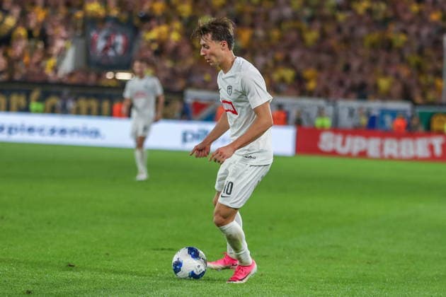 Katowice 30.07.2026. Pilka nozna Liga Konferencji UEFA sezon 2025 2026 runda 2 mecz: GKS Katowice - MSK Zilina --- Football UEFA Conference League season 2025 2026 round 2 match: GKS Katowice - MSK Zilina nz Andrei Florea Fot. Kacper Staniec NEWSPIX.PL --- newspix.pl POLAND OUT! 