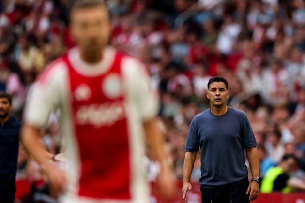 AMSTERDAM, NETHERLANDS - JULY 30: AFC Ajax head coach Michel looks on during the UEFA Conference League 2026 27 second qualifying round second leg match between AFC Ajax and at Johan Cruijff Arena on July 30, 2026 in Amsterdam, Netherlands.  Copyright: xRenexNijhuis MBxMediax