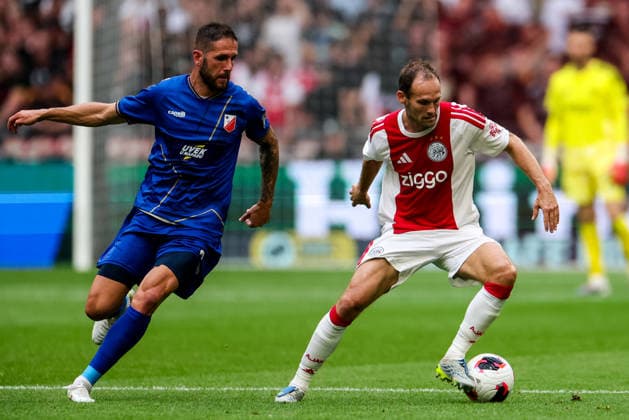 AMSTERDAM, NETHERLANDS - JULY 30: Daley Blind of AFC Ajax dribbles with the ball during the UEFA Conference League 2026 27 second qualifying round second leg match between AFC Ajax and at Johan Cruijff Arena on July 30, 2026 in Amsterdam, Netherlands.  Copyright: xRenexNijhuis MBxMediax
