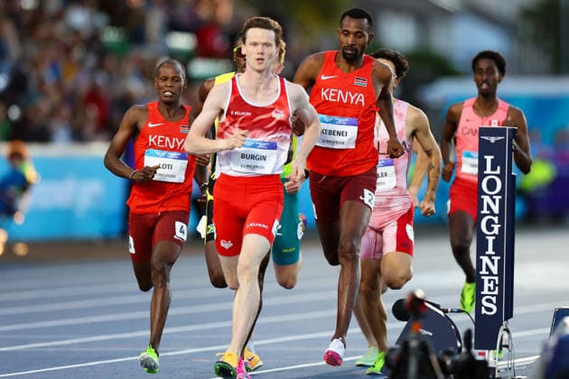 RECORD DATE NOT STATED 30th July 2026; Glasgow, Scotland; 2026 Commonwealth Games, Day Eight; Scotstoun Stadium Athletics, Mens 800m SF, Max Burgess (ENG) leads at the bell RogerxEvans