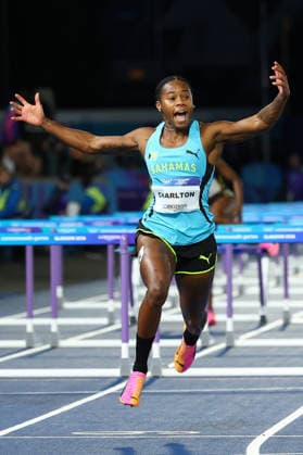 July 30, 2026, Glasgow, Scotland, Great Britain: DEVYNNE CHARLTON of The Bahamas reacts to winning the Athletics Women s 100m hurdles Final of the Commonwealth Games Glasgow 2026 at the Scotstoun Stadium in Glasgow, Scotland. Glasgow Great Britain - ZUMAc179 20260730_zep_c179_024 Copyright: xMickaelxChavetx