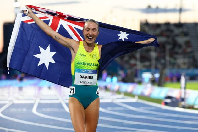 July 30, 2026, Glasgow, Scotland, Great Britain: ROSE DAVIES of Australia celebrates winning the Athletics Women s 5000m Final of the Commonwealth Games Glasgow 2026 at the Scotstoun Stadium in Glasgow, Scotland. Commowealth Games 2026: Athletics  - ZUMAc179 20260730_zep_c179_037 Copyright: xMickaelxChavetx