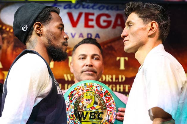 Boxing 2026: Roach Jr. Vs Zepeda JUL 30 July 30, 2026: (L-R) Lightweights Lamont Roach Jr. and William Zepeda face-off on stage during the press conference, PK, Pressekonferenz for the Roach Jr. vs Zepeda event at the Skybox Lounge inside the Virgin Hotels on July 30, 2026 in Las Vegas, NV. Christopher Trim CSM. (Credit Image: Â Christopher Trim Cal Media) Las Vegas Nevada United States of America EDITORIAL USE ONLY Copyright: xx ZUMA-20260730_zma_c04_104.jpg ChristopherxTrimx csmphotothree507202