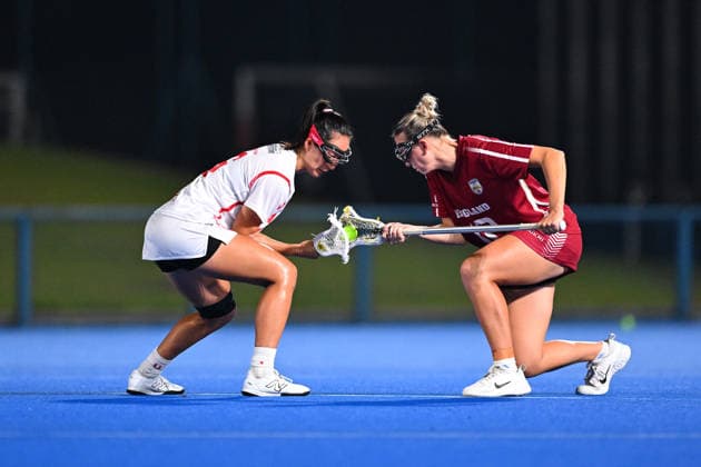 (L-R) Chisa Kobayashi (JPN), Anna Viglione (ENG), JULY 30, 2026 - Lacrosse : 2026 World Lacrose Women s Championship 5th-8th place match between Japan and England at Oi Hockey Stadium Field 1, Tokyo, Japan. Noxthirdxpartyxsales  aflo_339613165 KenjiroxMatsuox