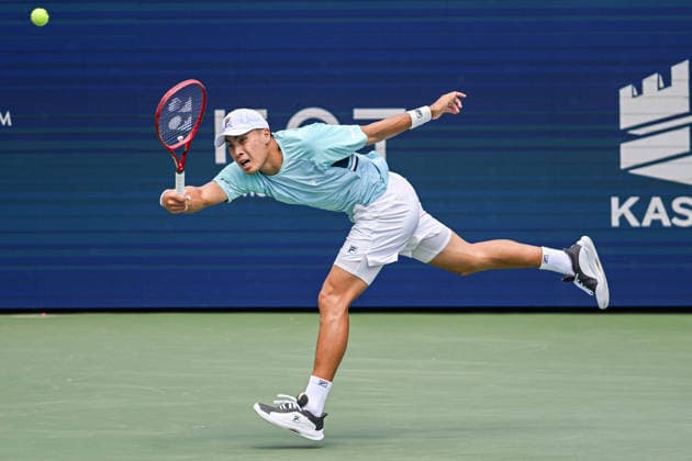 July 30, 2026, Washington, D.C, U.S: BRANDON NAKASHIMA hits a forehand during his match against Jakub MenAÂ¡oÂ­k at the Rock Creek Tennis Center. Tennis 2026 - Mubadala Open  - ZUMAg196 20260730_zap_g196_020 Copyright: xKylexGustafsonx