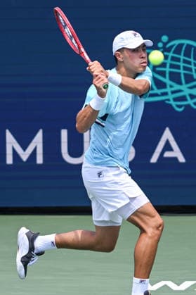 July 30, 2026, Washington, D.C, U.S: BRANDON NAKASHIMA hits a backhand during his match against Jakub MenAÂ¡oÂ­k at the Rock Creek Tennis Center. Tennis 2026 - Mubadala Open  - ZUMAg196 20260730_zap_g196_022 Copyright: xKylexGustafsonx