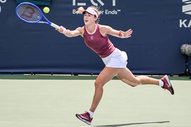 July 30, 2026, Washington, D.C, U.S: ANNA KALINSKAYA hits a forehand during her match against Janice Tjen at the Rock Creek Tennis Center. Tennis 2026 - Mubadala Open  - ZUMAg196 20260730_zap_g196_026 Copyright: xKylexGustafsonx