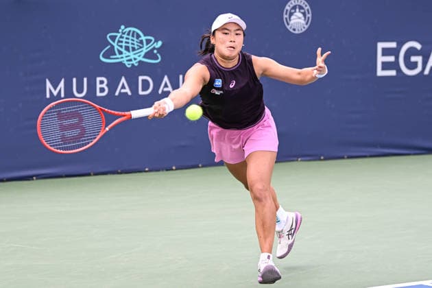 July 30, 2026, Washington, D.C, U.S: JANICE TJEN hits a forehand during her match against Anna Kalinskaya at the Rock Creek Tennis Center. Tennis 2026 - Mubadala Open  - ZUMAg196 20260730_zap_g196_035 Copyright: xKylexGustafsonx