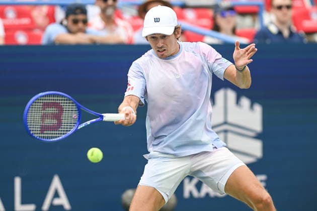 July 30, 2026, Washington, D.C, U.S: ALEX DE MINAUR hits a forehand during his match against Cruz Hewitt at the Rock Creek Tennis Center. Washington U.S - ZUMAg196 20260730_zap_g196_027 Copyright: xKylexGustafsonx