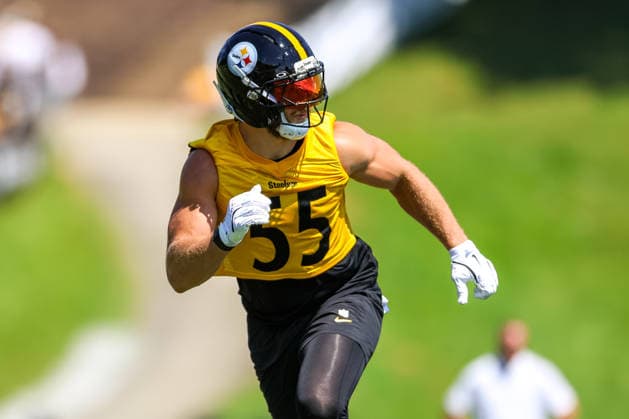 July 30, 2026, Latrobe, Pennsylvania, USA: Pittsburgh Steelers linebacker COLE HOLCOMB (55) during the Pittsburgh Steelers Training Camp in Latrobe, Pennsylvania. Latrobe USA - ZUMAg257 20260730_zsp_g257_053 Copyright: xBrentxGudenschwagerx