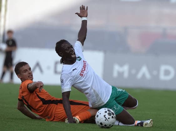 July 30, 2026, Riga, Latvia: YOUBA TRAORE and JURI CISOTTI in action during their UEFA Europa Conference League qualifying round game between Latvian FK Auda and Romanian FCSB in Riga. Soccer 2024: Latvian FK Auda 4:1 Romanian FCSB  - ZUMAk209 20260730_zsp_k209_005 Copyright: xRomansxKoksarovx