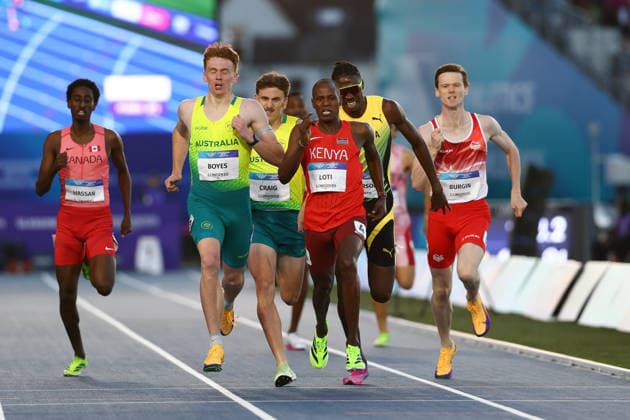 July 30, 2026, Glasgow, Scotland, Great Britain: KELVIN KIMTAI LOTI of Kenya and LUKE BOYES of Australia in the Athletics Men s 800m Semi Final 2 of the Commonwealth Games Glasgow 2026 at the Scotstoun Stadium in Glasgow, Scotland. Commowealth Games 2026: Athletics  - ZUMAc179 20260730_zep_c179_140 Copyright: xMickaelxChavetx