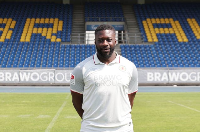 Athletiktrainer Alfred Ntiamoah (Eintracht Braunschweig) ; Eintracht Braunschweig; 2.BL, Portraettermin 2026 2027 *** Athletics Coach Alfred Ntiamoah, Eintracht Braunschweig, Eintracht Braunschweig 2 (2nd Bundesliga), Photo Shoot 2026–2027