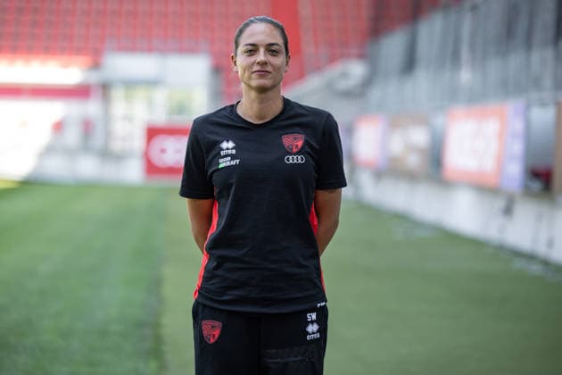 Cheftrainerin Sabrina Wittmann (FCI) ; FC Ingolstadt 04; 3.Liga, Porträttermin 2026 2027, 3. Liga - FC Ingolstadt 04 Saison 2026 2027 *** Head Coach Sabrina Wittmann, FCI FC Ingolstadt 04, 3. Liga; Profile Session 2026–2027; FC Ingolstadt 04, 3. Liga, 2026–2027 Season