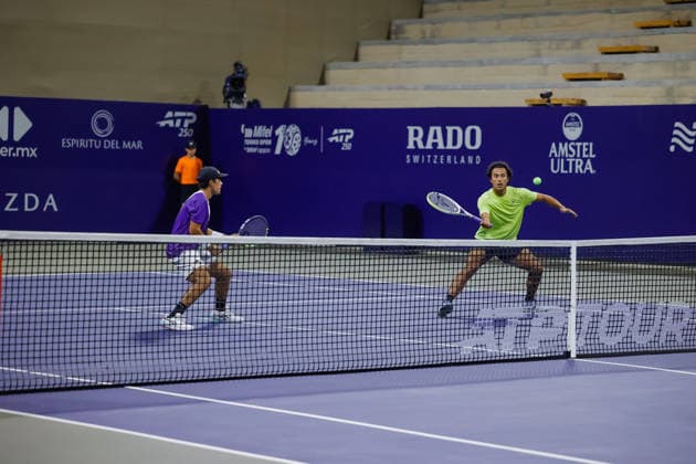 LOS CABOS TENNIS OPEN 2026 LOS CABOS TENNIS OPEN 2026 GONZALO ESCOBAR VS NIKI KALIYANDA VS LUIS CARLOS ALVAREZ ALAN MAGADAN 30072026 LOS CABOS, BAJA CALIFORNIA, MEXICO. Action photo of Luis Carlos Alvarez and Alan Magadan, during quarter final game of the Los Cabos Tennis Open 2026 held at the Cabo Sports Complex in Baja California, Mexico. Foto de accion de Luis Carlos Alvarez y Alan Magadan,durante juego de cuartos de final del Los Cabos Tennis Open 2026 celebrado en el Cabo Sports Complex de Baja California, Mexico. PHOTO BY IMAGENSHOP AGENCIA FOTOGRAFICA LOS CABOS BAJA CALIFORNIA MEXICO *** LOS CABOS TENNIS OPEN 2026 LOS CABOS TENNIS OPEN 2026 GONZALO ESCOBAR VS NIKI KALIYANDA VS LUIS CARLOS ALVAREZ VS ALAN MAGADAN 07 30 2026 LOS CABOS, BAJA CALIFORNIA, MEXICO Action photo of Luis Carlos Alvarez and Alan Magadan during the quarterfinal match of the 2026 Los Cabos Tennis Open held at the Cabo Sports Complex in Baja California, Mexico Action photo of Luis Carlos Alvarez and Alan Magadan,during the quarterfinal match of the 2026 Los Cabos Tennis Open held at the Cabo Sports Complex in Baja California, Mexico. PHOTO BY IMAGENSHOP PHOTO AGENCY LOS CABOS, BAJA CALIFORNIA, MEXICO Copyright: xIMAGENSHOPxAGENCIAxFOTOGRAFICAx