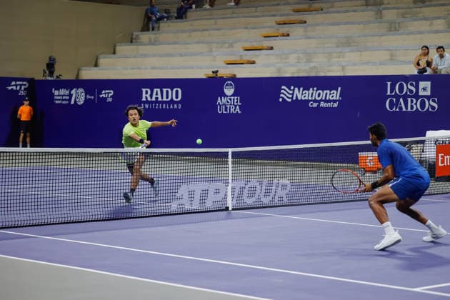 LOS CABOS TENNIS OPEN 2026 LOS CABOS TENNIS OPEN 2026 GONZALO ESCOBAR VS NIKI KALIYANDA VS LUIS CARLOS ALVAREZ ALAN MAGADAN 30072026 LOS CABOS, BAJA CALIFORNIA, MEXICO. Action photo of Luis Carlos Alvarez and Alan Magadan, during quarter final game of the Los Cabos Tennis Open 2026 held at the Cabo Sports Complex in Baja California, Mexico. Foto de accion de Luis Carlos Alvarez y Alan Magadan,durante juego de cuartos de final del Los Cabos Tennis Open 2026 celebrado en el Cabo Sports Complex de Baja California, Mexico. PHOTO BY IMAGENSHOP AGENCIA FOTOGRAFICA LOS CABOS BAJA CALIFORNIA MEXICO *** LOS CABOS TENNIS OPEN 2026 LOS CABOS TENNIS OPEN 2026 GONZALO ESCOBAR VS NIKI KALIYANDA VS LUIS CARLOS ALVAREZ VS ALAN MAGADAN 07 30 2026 LOS CABOS, BAJA CALIFORNIA, MEXICO Action photo of Luis Carlos Alvarez and Alan Magadan during the quarterfinal match of the 2026 Los Cabos Tennis Open held at the Cabo Sports Complex in Baja California, Mexico Action photo of Luis Carlos Alvarez and Alan Magadan,during the quarterfinal match of the 2026 Los Cabos Tennis Open held at the Cabo Sports Complex in Baja California, Mexico. PHOTO BY IMAGENSHOP PHOTO AGENCY LOS CABOS, BAJA CALIFORNIA, MEXICO Copyright: xIMAGENSHOPxAGENCIAxFOTOGRAFICAx