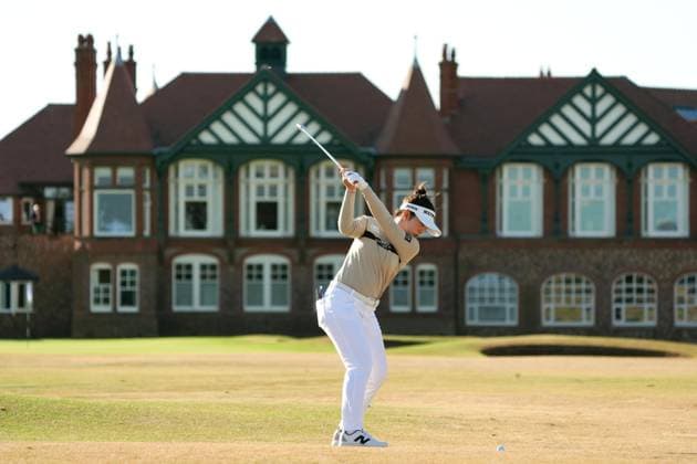 Golf: Women s British Open Miyu Yamashita of Japan plays a shot during the first round of the Women s British Open golf tournament on July 30, 2026, at Royal Lytham &amp; St Annes Golf Club in Lytham St Annes, England.  A14AA0005624661P