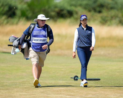 LYTHAM, ENGLAND - JULY 30: Patty Tavatanakit (THA) walks down there first hole during Round 1 at the 50th AIG Women™s Open Championship at the Royal Lytham and St Anne™s Golf Club, Lytham on July 30, 2026 in Lancashire, England The 50th AIG Women™s Open Championship