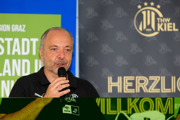 HANDBALL - HBL, Kiel, training camp GRAZ,AUSTRIA,31.JUL.26 - HANDBALL - HBL Handball-Bundesliga, THW Kiel, press conference, PK, Pressekonferenz Image shows press officer Christian Robohm (Kiel).  GEPAxpictures xMarioxBuehner-Weinrauch
