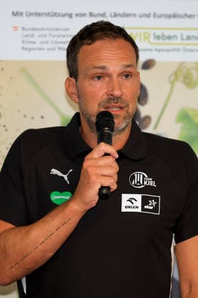 HANDBALL - HBL, Kiel, training camp GRAZ,AUSTRIA,31.JUL.26 - HANDBALL - HBL Handball-Bundesliga, THW Kiel, press conference, PK, Pressekonferenz Image shows managing director Viktor Szilagyi (Kiel).  GEPAxpictures xMarioxBuehner-Weinrauch