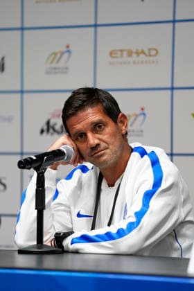 HONGKONG-SOCCER FOOTBALL-FEST Cristian Chivu, a coach of Inter Milan during Pre-Match press conference, PK, Pressekonferenz at Kai Tan Stadium during the Hong Kong Football Festival 2026 in Hong Kong, July 31, 2026. NEXPHER Vernon Yuen HONG KONG