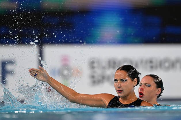 France, Paris, Centre Aquatique Olympique Metropole du Grand Paris, 31.07.2026, European Aquatics Championships Artistic Swimming - Day 1 - Duet Free Preliminary, Raya Furnadzhieva and Lora Zheynova of Bulgaria Photo by Eibner Pressefoto Tino Henschel European Aquatics Championships Artistic Swimming - Day 1 - Duet Free Preliminary Paris *** France, Paris, Centre Aquatique Olympique Metropole du Grand Paris, July 31, 2026, European Aquatics Championships, Artistic Swimming, Day 1, Duet Free Preliminary: Raya Furnadzhieva and Lora Zheynova of Bulgaria. Photo by Eibner Pressefoto, Tino Henschel. European Aquatics Championships, Artistic Swimming, Day 1, Duet Free Preliminary, Paris Copyright: xEibnerxPressefotox