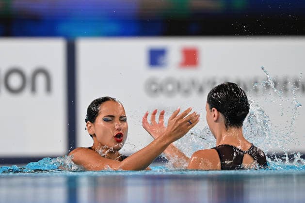 France, Paris, Centre Aquatique Olympique Metropole du Grand Paris, 31.07.2026, European Aquatics Championships Artistic Swimming - Day 1 - Duet Free Preliminary, Raya Furnadzhieva and Lora Zheynova of Bulgaria Photo by Eibner Pressefoto Tino Henschel European Aquatics Championships Artistic Swimming - Day 1 - Duet Free Preliminary Paris *** France, Paris, Centre Aquatique Olympique Metropole du Grand Paris, July 31, 2026, European Aquatics Championships, Artistic Swimming, Day 1, Duet Free Preliminary: Raya Furnadzhieva and Lora Zheynova of Bulgaria. Photo by Eibner Pressefoto, Tino Henschel. European Aquatics Championships, Artistic Swimming, Day 1, Duet Free Preliminary, Paris Copyright: xEibnerxPressefotox