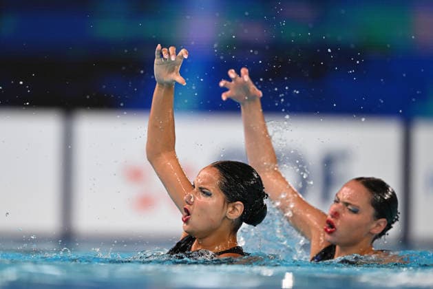 France, Paris, Centre Aquatique Olympique Metropole du Grand Paris, 31.07.2026, European Aquatics Championships Artistic Swimming - Day 1 - Duet Free Preliminary, Raya Furnadzhieva and Lora Zheynova of Bulgaria Photo by Eibner Pressefoto Tino Henschel European Aquatics Championships Artistic Swimming - Day 1 - Duet Free Preliminary Paris *** France, Paris, Centre Aquatique Olympique Metropole du Grand Paris, July 31, 2026, European Aquatics Championships, Artistic Swimming, Day 1, Duet Free Preliminary: Raya Furnadzhieva and Lora Zheynova of Bulgaria. Photo by Eibner Pressefoto, Tino Henschel. European Aquatics Championships, Artistic Swimming, Day 1, Duet Free Preliminary, Paris Copyright: xEibnerxPressefotox