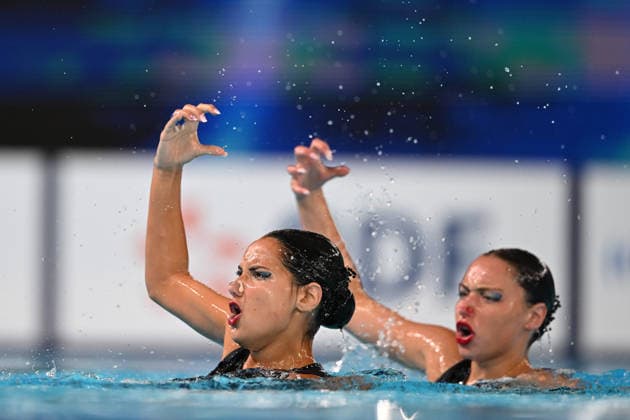 France, Paris, Centre Aquatique Olympique Metropole du Grand Paris, 31.07.2026, European Aquatics Championships Artistic Swimming - Day 1 - Duet Free Preliminary, Raya Furnadzhieva and Lora Zheynova of Bulgaria Photo by Eibner Pressefoto Tino Henschel European Aquatics Championships Artistic Swimming - Day 1 - Duet Free Preliminary Paris *** France, Paris, Centre Aquatique Olympique Metropole du Grand Paris, July 31, 2026, European Aquatics Championships, Artistic Swimming, Day 1, Duet Free Preliminary, Raya Furnadzhieva and Lora Zheynova of Bulgaria. Photo by Eibner Pressefoto, Tino Henschel. European Aquatics Championships, Artistic Swimming, Day 1, Duet Free Preliminary, Paris Copyright: xEibnerxPressefotox