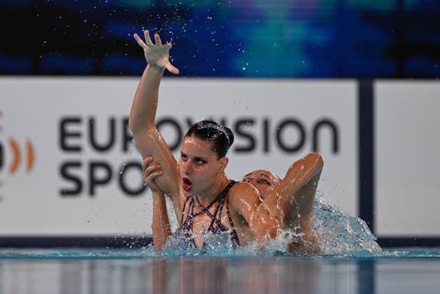 France, Paris, Centre Aquatique Olympique Metropole du Grand Paris, 31.07.2026, European Aquatics Championships Artistic Swimming - Day 1 - Duet Free Preliminary, Lilou Lluis Valette and Iris Tio Casas of Spain Photo by Eibner Pressefoto Tino Henschel European Aquatics Championships Artistic Swimming - Day 1 - Duet Free Preliminary Paris *** France, Paris, Centre Aquatique Olympique Metropole du Grand Paris, July 31, 2026, European Aquatics Championships, Artistic Swimming, Day 1, Duet Free Preliminary, Lilou Lluis Valette and Iris Tio Casas of Spain. Photo by Eibner Pressefoto, Tino Henschel. European Aquatics Championships, Artistic Swimming, Day 1, Duet Free Preliminary, Paris Copyright: xEibnerxPressefotox