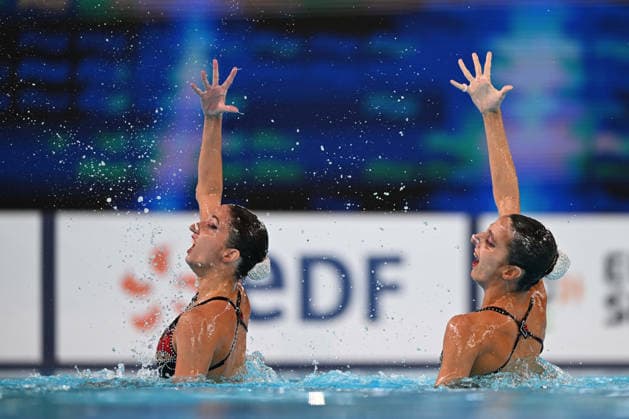 France, Paris, Centre Aquatique Olympique Metropole du Grand Paris, 31.07.2026, European Aquatics Championships Artistic Swimming - Day 1 - Duet Free Preliminary, Anna Maria Alexandri and Eirini Marina Alexandri of Greece Photo by Eibner Pressefoto Tino Henschel European Aquatics Championships Artistic Swimming - Day 1 - Duet Free Preliminary Paris *** France, Paris, Centre Aquatique Olympique Metropole du Grand Paris, July 31, 2026, European Aquatics Championships, Artistic Swimming, Day 1, Duet Free Preliminary, Anna Maria Alexandri and Eirini Marina Alexandri of Greece Photo by Eibner Pressefoto Tino Henschel European Aquatics Championships Artistic Swimming Day 1 Duet Free Preliminary Paris Copyright: xEibnerxPressefotox