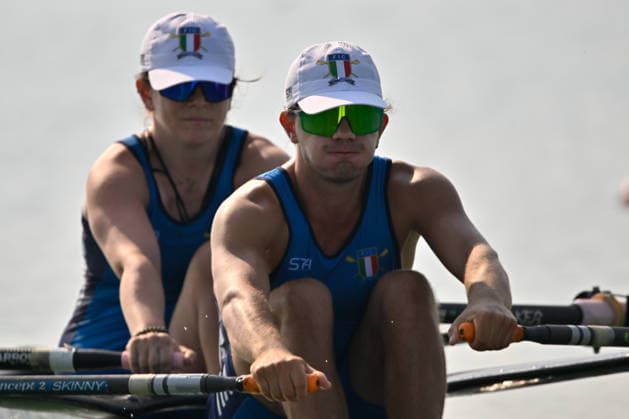 IPA87132466 - Lightweight Women s Double Sculls Preliminary Race: Elena Sali and Melissa Schincariol (ITA) during the 2026 European Rowing Championships, a rowing race in Varese, Italy, on July 31, 2026  Copyright: xDaniloxVigo IPAxSportx xx 87132466