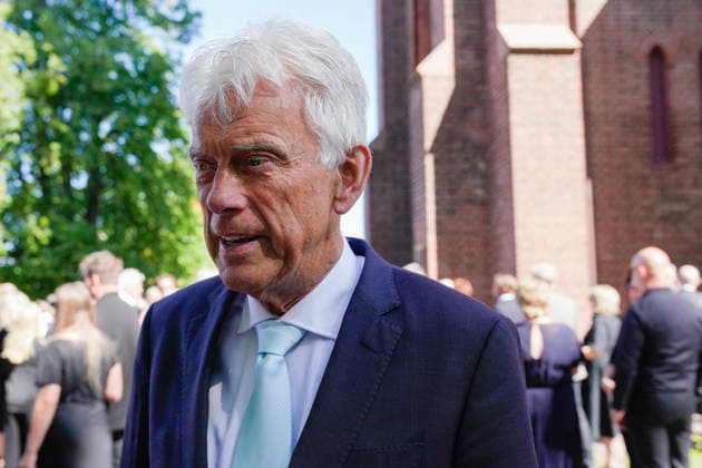 Begravelse for roer Olaf Tufte Horten 20260731. Tidligere toppidrettssjef ved Olympiatoppen Bjorge Stensbol for Olaf Karl Tuftes begravelse i Horten kirke fredag. Foto: Terje Bendiksby NTB Horten Norge EDITORIAL USE ONLY. RESTRICTED USE FOR BETTING COMPANIES Ref:_SPOBYozQMU55M8.jpg *** Funeral for rower Olaf Tufte, Horten, July 31, 2026. Former head of elite sports at Olympiatoppen, Bjorge Stensbol, at Olaf Karl Tufte’s funeral in Horten Church on Friday. Photo: Terje Bendiksby, NTB, Horten, Norway. EDITORIAL USE ONLY RESTRICTED USE FOR BETTING COMPANIES  Copyright: xTerjexBendiksbyx xNTBx