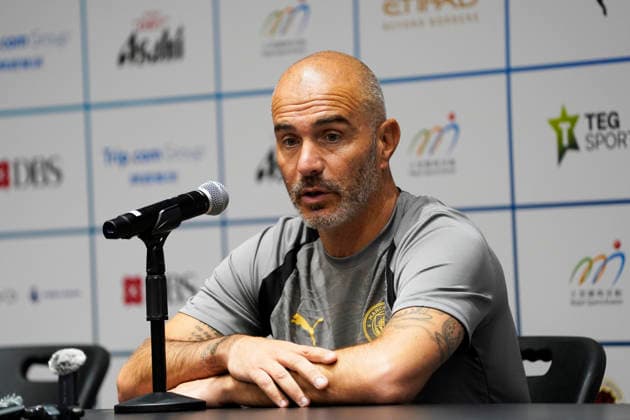 Sport Bilder des Tages HONGKONG-SOCCER FOOTBALL-FEST Enzo Maresca, a coach of Manchester City F.C. during Pre-Match press conference, PK, Pressekonferenz at Kai Tan Stadium during the Hong Kong Football Festival 2026 in Hong Kong, July 31, 2026. NEXPHER Vernon Yuen HONG KONG