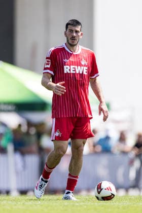 ST. JOHANN IN TIROL, AUSTRIA - JULY 31: Luka Lochoshvili (1. FC Koeln, 24) controls the ball during a friendly game between 1. FC Koeln vs. Hertha BSC Berlin at trainings camp of 1. FC Koeln in Kitzbuehel of season 2026 27 at Koasastadion on July 31, 2026 in St. Johann in Tirol, Austria. Austria Copyright: xSteffiexWunderlx