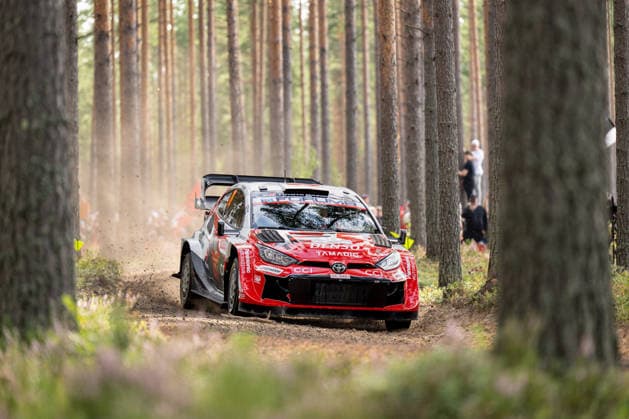 IPA87133769 - Takamoto Katsuta (JPN) and Aaron Johnston (IRL) in a Toyota GR Yaris Rally1 from Toyota Gazoo Racing WRT in action during the FIA WRC, Motorsport Rallye, WM SECTO RALLY FINLAND in Jyväskylä, Finland, July 30–August 2, 2026.  Copyright: xFedericoxManoni IPAxSportx xx 87133769