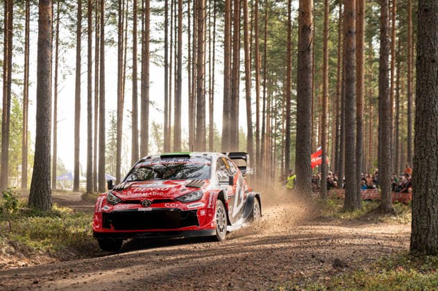 IPA87133778 - Elfyn Evans (GBR) and Scott Martin (GBR) in a Toyota GR Yaris Rally1 from Toyota Gazoo Racing WRT in action during the FIA WRC, Motorsport Rallye, WM SECTO RALLY FINLAND in Jyväskylä, Finland, July 30–August 2, 2026.  Copyright: xFedericoxManoni IPAxSportx xx 87133778