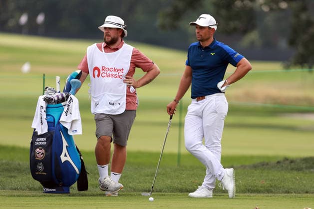 U.S. Senior Open Championship DETROIT, MICHIGAN - JULY 30: Adrien Saddier of Esery, France waits with his caddie on the 16th fairway during the first round of the Rocket Classic 2026 at the Detroit Golf Club in Detroit, Michigan, USA, July 30, 2026. Detoit Michian United States  Copyright: xAmyxLemusx originalFilename:lemus-ussenior260730_npMhr.jpg