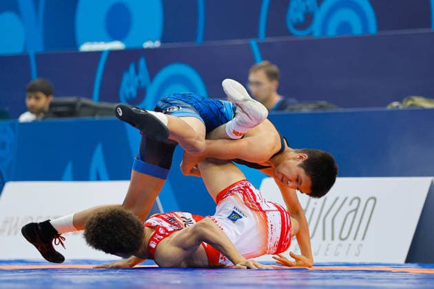 U17, U 17 Wrestling World Championships 55kg FS - Jakhongir Tulkunov (UZB) df. Davit Baleyan (ARM) *** U17 Wrestling World Championships, 55 kg Freestyle: Jakhongir Tulkunov (UZB) def. Davit Baleyan (ARM) Copyright: xKostadinxAndonovx UWW-U17-WC-BAKU-2026